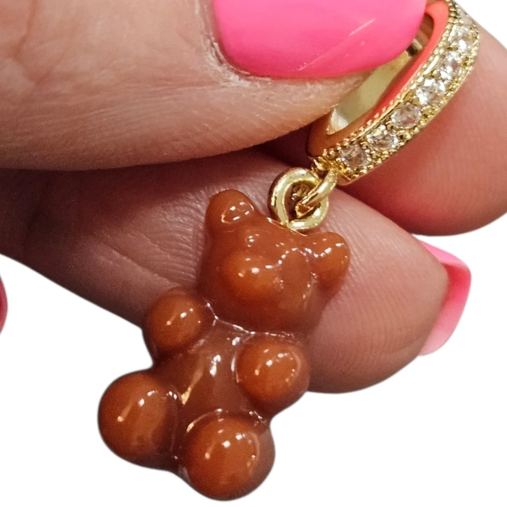 2 NEW Teddy Bear Pendants + Gold-Tone Stainless Steel Necklace Bundle | Trending
